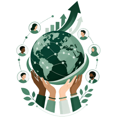 Meaningful Work Global Impact Vector Illustration